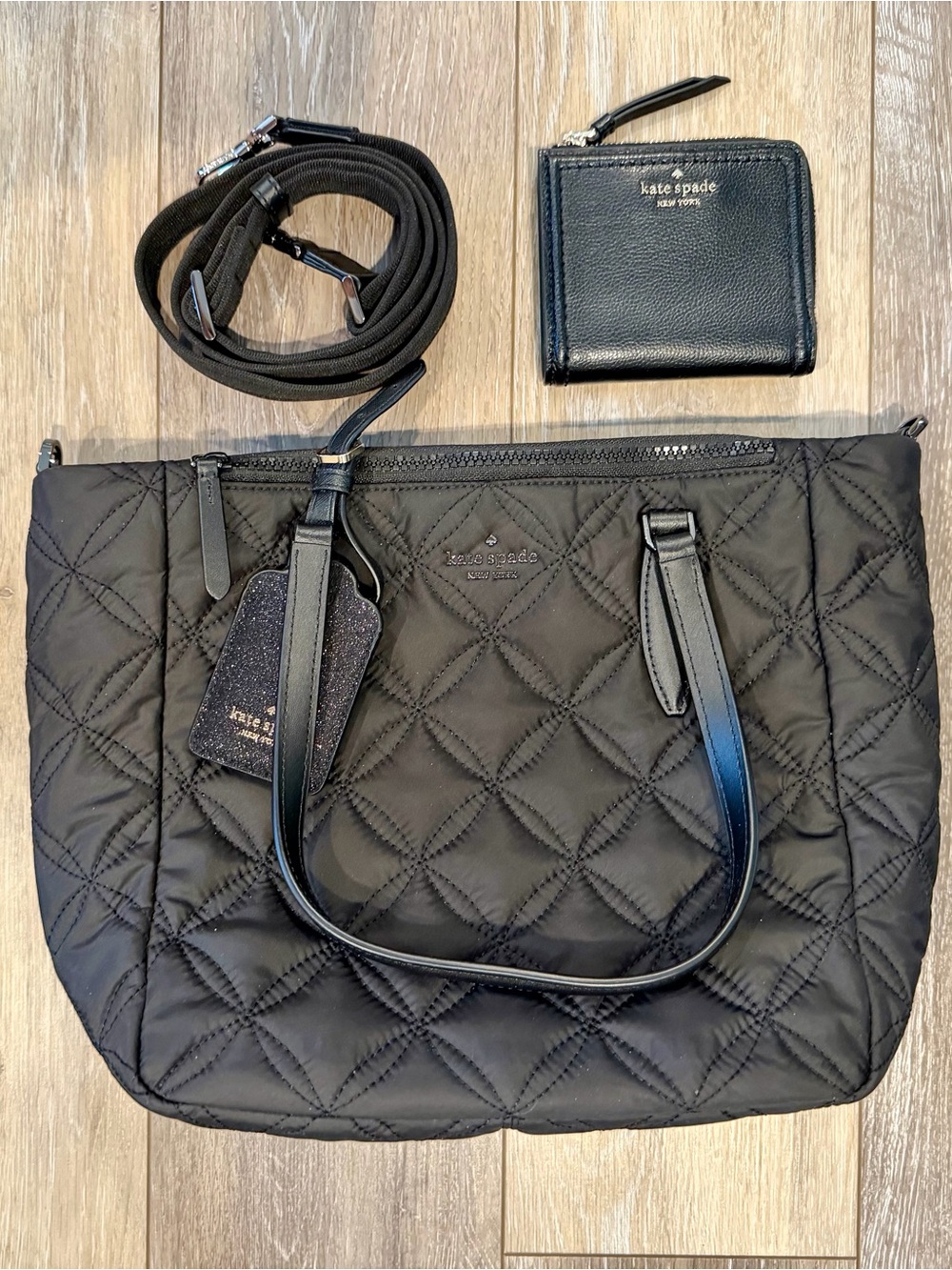 Kate Spade Large Quilted Tote w/ Wallet — FREE SHIPPING!!